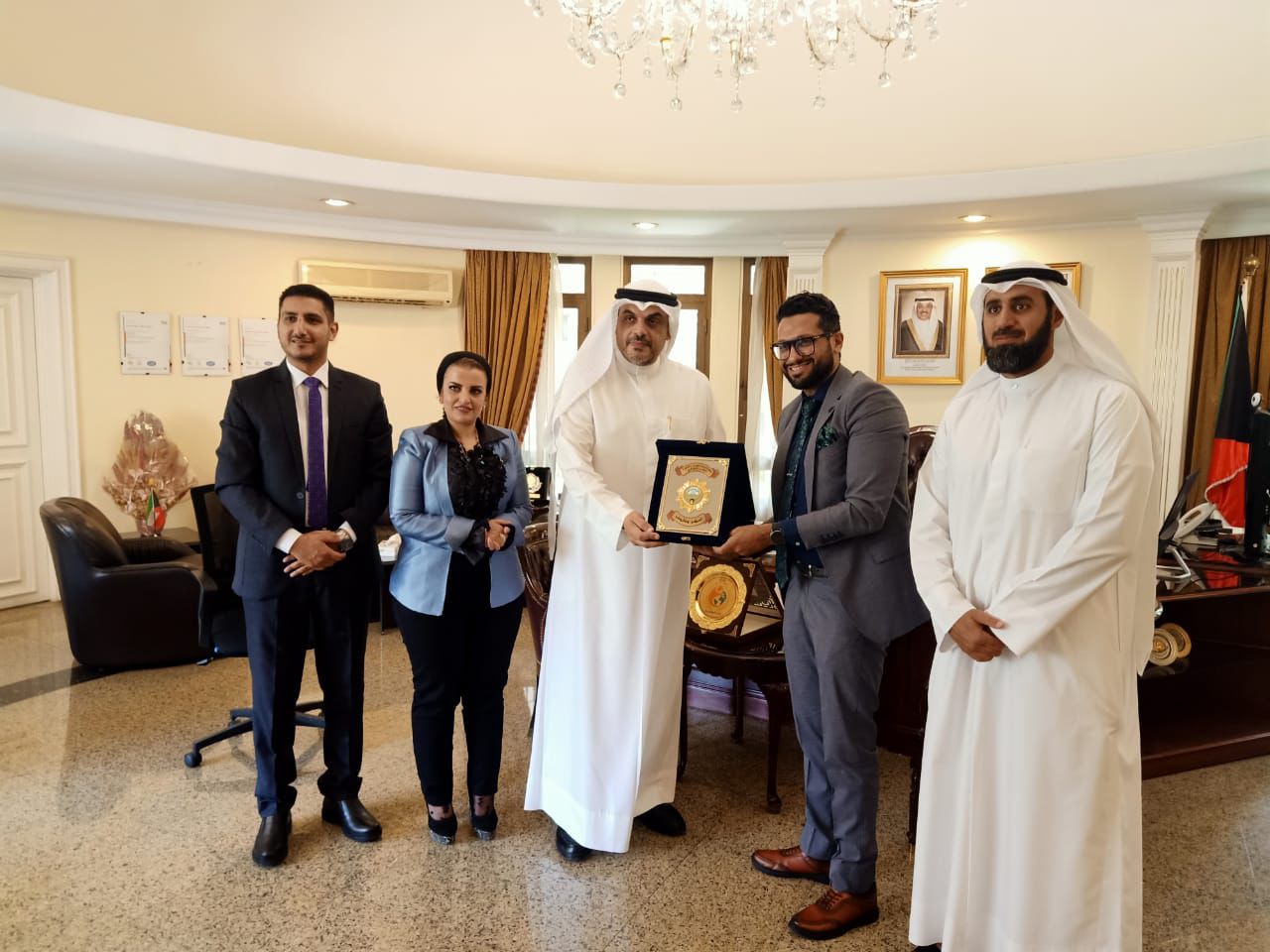 استقبال وفد جامعة المنصورة للمكتب الثقافي